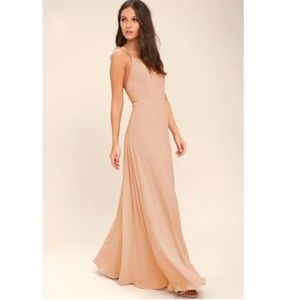 Meteoric Rise Blush Maxi Dress XS